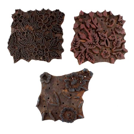 Set of 3 Piece New Mix Wooden Printing Blocks